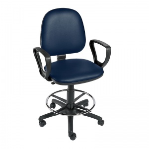 Sunflower Medical Navy Gas-Lift Chair with Foot Ring and Arm Rests