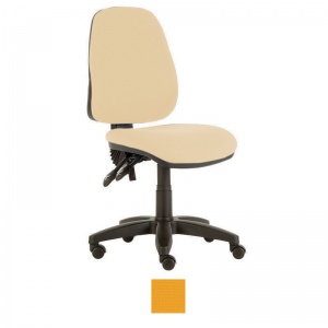 Sunflower Medical Yellow High-Back Twin-Lever Intervene Consultation Chair with Black Base
