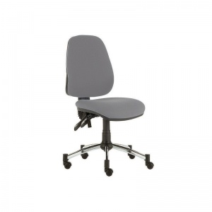 Sunflower Medical Grey High-Back Twin-Lever Intervene Consultation Chair with Chrome Base