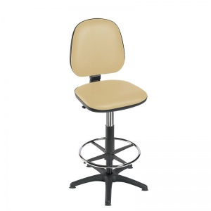 Sunflower Medical High-Level Beige Gas-Lift Chair with Foot Ring and Glides