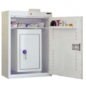 Sunflower Medical Medicine Cabinet 91 x 60 x 30cm with Warning Light and Large Inner Controlled Drug Cabinet