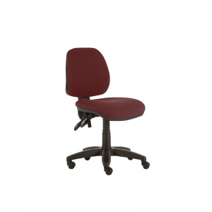 Sunflower Medical Red Wine Mid-Back Twin-Lever Vinyl Consultation Chair with Black Base