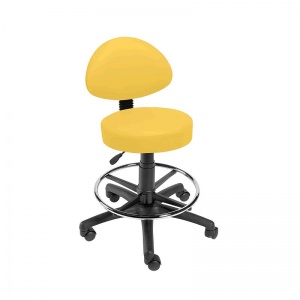 Sunflower Medical Primrose Gas-Lift Stool with Back Rest and Foot Ring