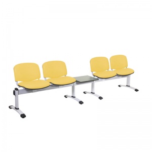 Sunflower Medical Primrose Vinyl Venus Visitor 5 Section Seating with Table and Four Seats