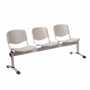 Sunflower Medical Grey Plastic Venus Visitor 3 Section Seating with Three Seats