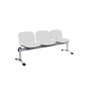 Sunflower Medical White Vinyl Venus Visitor 3 Section Seating with Three Seats