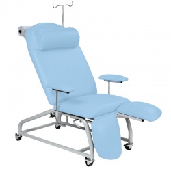 Sunflower Medical Cool Blue Fusion Fixed-Height Treatment Chair with Locking Castors