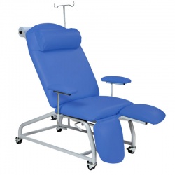 Sunflower Medical Mid Blue Fusion Fixed-Height Treatment Chair with Locking Castors