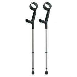 Height-Adjustable Forearm Crutches with Closed Cuffs (Pair)