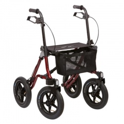 Dietz Rehab TAiMA XC Outdoor Rollator with Big Wheels (Metallic Red)
