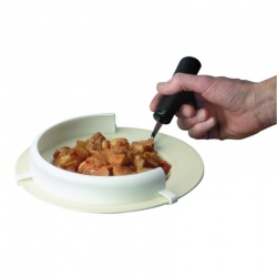 Plate Guard for One-Handed Eating (White)