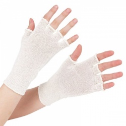 DermaSilk Adult's Fingerless Skin-Soothing Silk Gloves