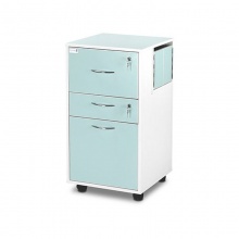 Bristol Maid Two-Tone Bedside Cabinet (Cupboard, Drawer and Lockable Flap)