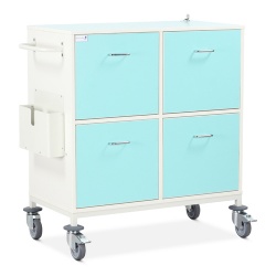 Bristol Maid Double Column Medical Record Workstation with Four Drawers