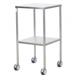 Bristol Maid 465 x 465 x 850mm Stainless-Steel Dressing Trolley (2 Fixed Shelves)