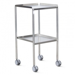 Bristol Maid 465 x 465 x 870mm Stainless-Steel 2-Shelf Dressing Trolley (Sides Up)