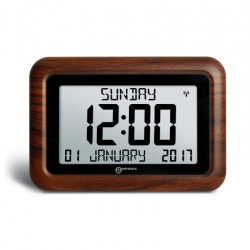 Geemarc VISO10 Easy-to-Read Wood-Effect Dementia Clock
