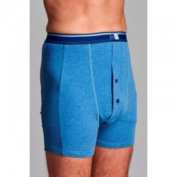 CUI Men's Denim Fitted Trunks Ostomy Underwear with Twin Pocket