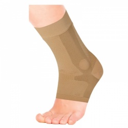 OrthoSleeve AF7 Medical-Grade Ankle Support Compression Sleeve (Beige)