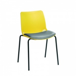 Sunflower Medical Yellow Neptune Visitor Chair with Grey Vinyl