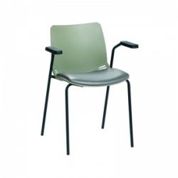 Sunflower Medical Grey Neptune Visitor Chair with Grey Vinyl and Arms