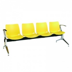 Sunflower Medical Yellow Four-Seat Modular Visitor Seating