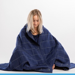 Tetcon Tear Resistant Fleeced Anti-Suicide Blanket (Navy Blue)