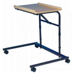 Height-Adjustable Overbed Table with Wheels