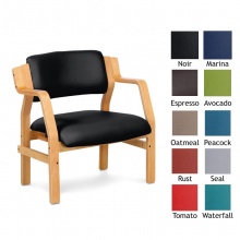 Bristol Maid Beech-Frame Vinyl Bariatric Chair (Various Colours)