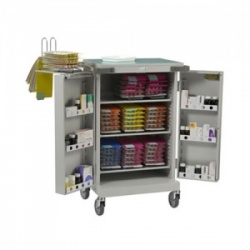Bristol Maid Blister Packed Monitored Dosage System Trolley with Three Shelves and Code Lock