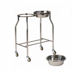 Bristol Maid Stainless Steel Side-by-Side Two Bowl Stand