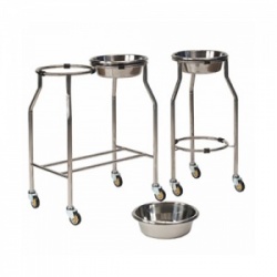 Bristol Maid Stainless Steel Tiered Two Bowl Stand