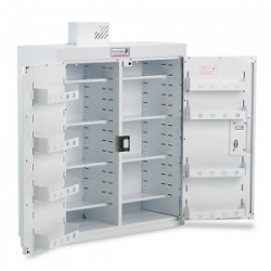 Bristol Maid 800 x 300 x 900mm Double-Door Drug and Medicine Cabinet with 8 Full Shelves and 58 NOMAD Capacity