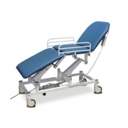 Bristol Maid Three-Section Mobile Treatment and Examination Couch with Foot Switch and Electric Backrest
