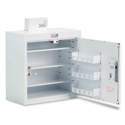 Bristol Maid Left-Opening Medicine Cabinet With Light (32 Cassette Capacity, 3 Shelves)