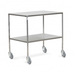 Bristol Maid Medium Stainless Steel Dressing and Instrument Trolley with Two Fixed Shelves