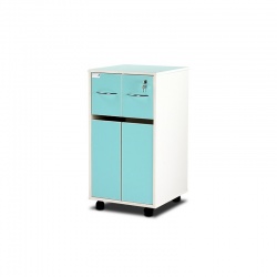 Bristol Maid Two-Tone Bedside Cabinet (Cupboard and Two Top Drawers)