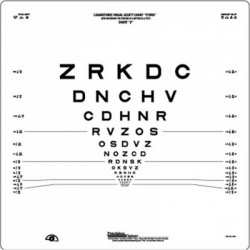 Precision Vision 2-Metre ETDRS LogMAR Chart (Chart 2 Revised)