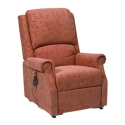 Drive Restwell Chicago Standard Single Motor Fabric Terracotta Riser Recliner Chair