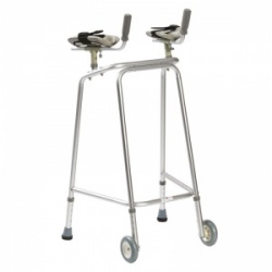 Drive Medical Domestic Medium Walking Frame with Wheels and Forearm Platforms