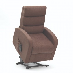 Drive Dual Motor Fabric Brown Rise and Recliner Chair