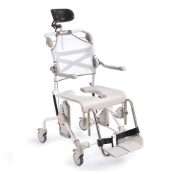Etac Swift Mobil Tilt-2 XL Shower Commode Chair with Bucket Holder