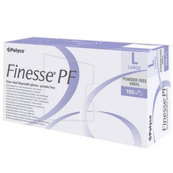Polyco Finesse Powder-Free Clear Vinyl Disposable Gloves MPF25