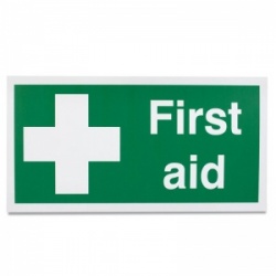 'First Aid White Cross' Safety Sign