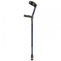 Flexyfoot Blue Comfort Grip Double Adjustable Crutch (Left Handed)