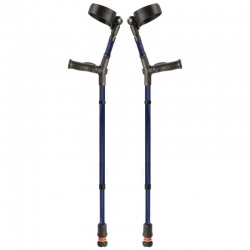 Flexyfoot Blue Comfort Grip Double Adjustable Crutches (Pair)