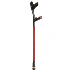 Flexyfoot Red Comfort Grip Open Cuff Crutch (Left-Handed)