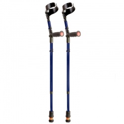 Flexyfoot Standard Blue Soft Grip Handle Closed Cuff Crutches (Pair)