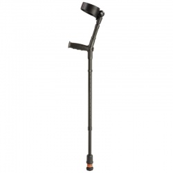 Flexyfoot Standard Black Soft-Grip Handle Closed-Cuff Crutch (Single)