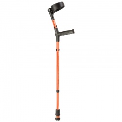 Flexyfoot Standard Orange Soft Grip Handle Closed Cuff Crutch (Single)